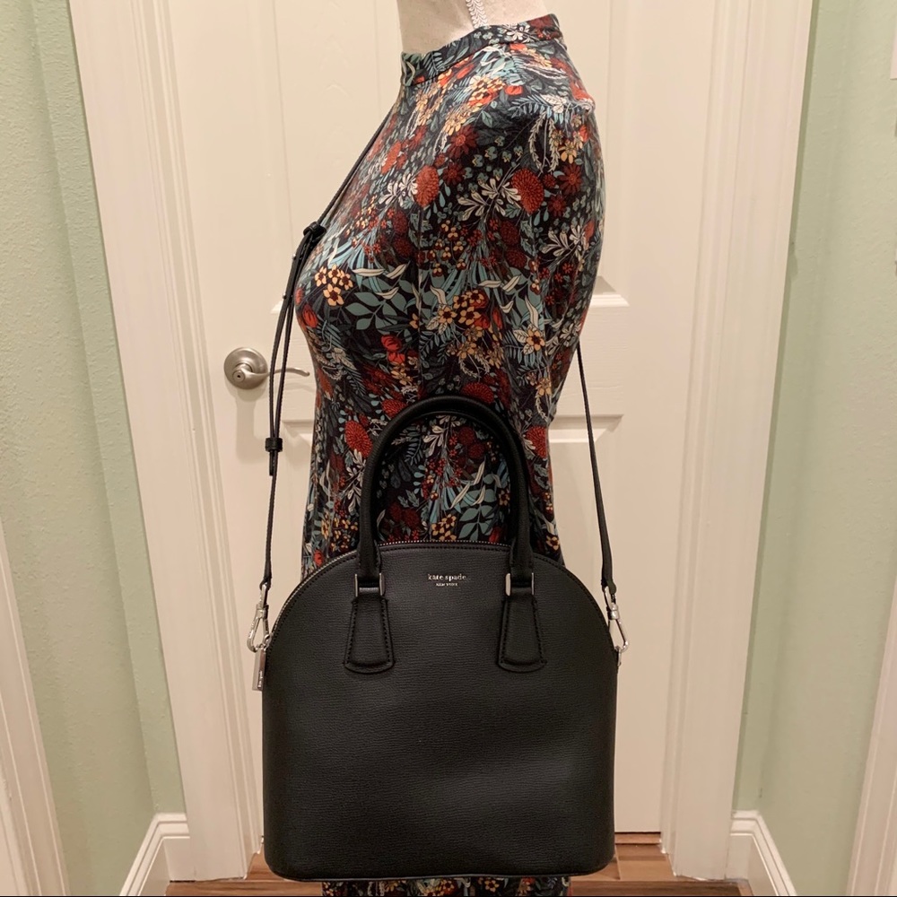 Kate spade large Sylvia black satchel crossbody - Picture 2 of 7